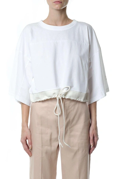 Chloé Cropped Length Top In Cotton In White