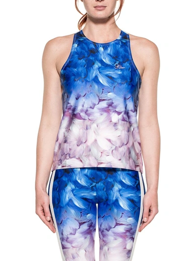 Puma Multicolor Floreal Print Top By Sw In Blue/pink