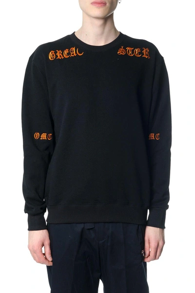 Omc Black Embroidered Cotton Sweatshirt