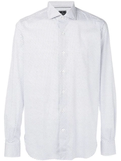 Orian Micro Floral Print Shirt - White