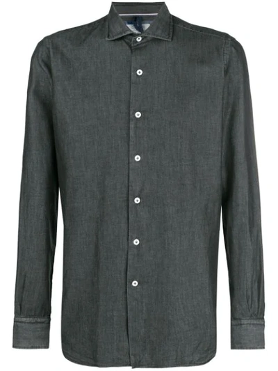 Orian Plain Button Down Shirt In Grey