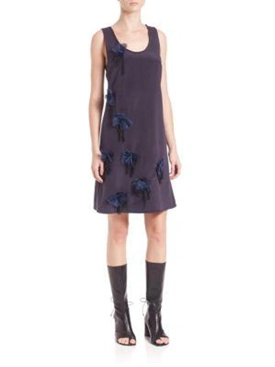 3.1 Phillip Lim / フィリップ リム Peony Trimmed Silk Dress In Ink