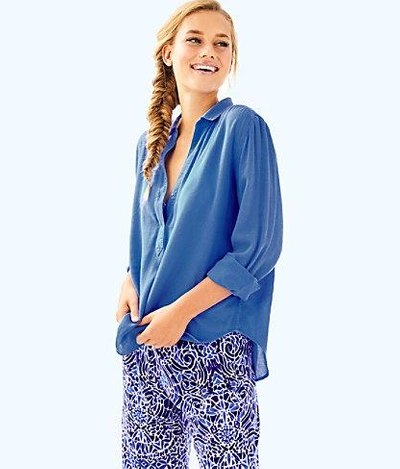 Lilly Pulitzer Womens Gianna Popover In Beckon Blue