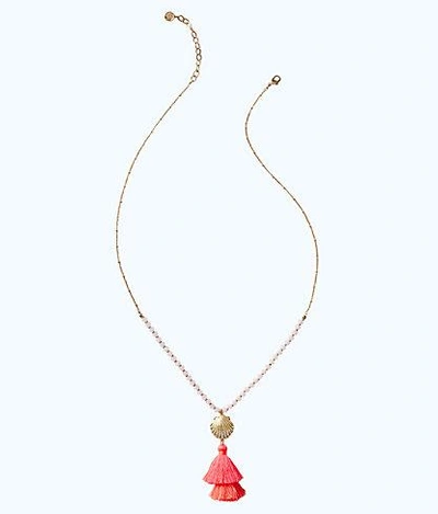 Lilly Pulitzer Shell Yeah Necklace In Cosmic Coral