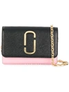 Marc Jacobs Snapshot Chain Shoulder Bag In Black / Pink