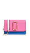 Marc Jacobs Snapshot Wallet On A Chain In Vivid Pink