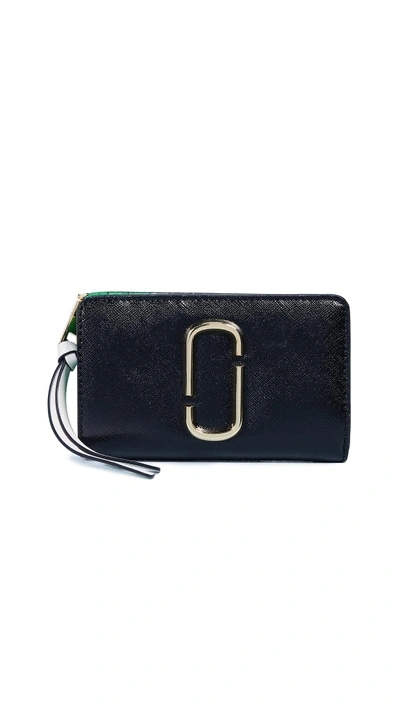 Marc Jacobs Snapshot Compact Wallet In Black/baby Pink