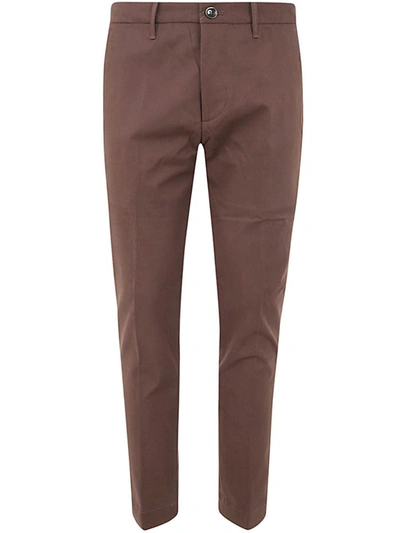 Nine In The Morning Cotton Gabardine Easy Pants Clothing In Coffee