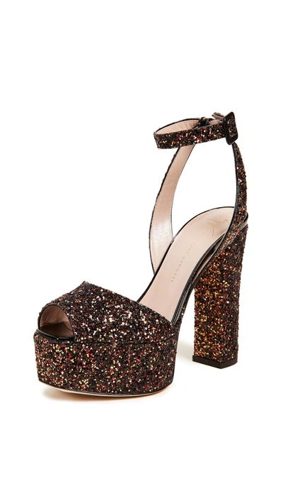 Giuseppe Zanotti Women's Lavinia Glitter High-heel Platform Sandals In Multi