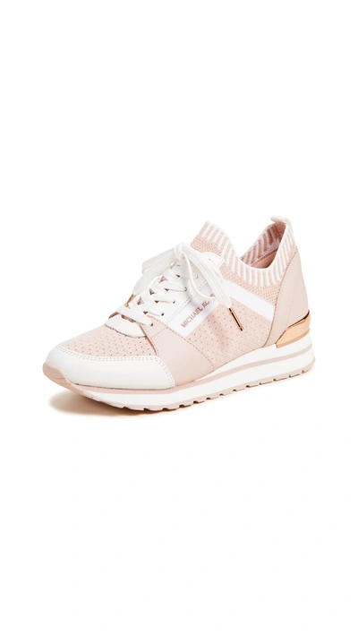 Michael Michael Kors Billie Knit Trainers In Soft Pink