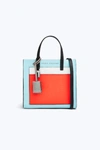 Marc Jacobs The Grind Color Block Leather Tote In Baby Blue Multi