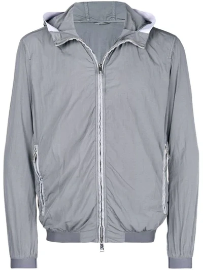 Emporio Armani Lightweight Hooded Jacket In Grey