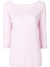 Sottomettimi Cropped Sleeves Jumper - Pink & Purple