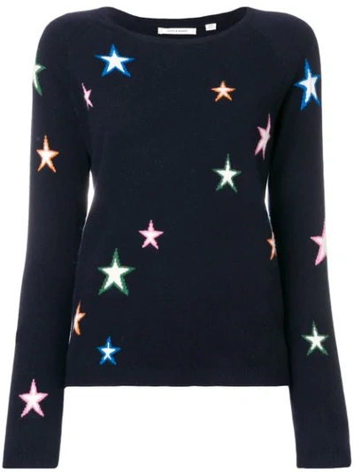 Chinti & Parker 3d Star Sweater In Blue