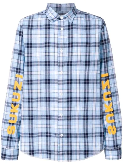 Sold Out Frvr Printed Plaid Shirt In Blue