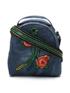 Isla Embroidered Mini Bag - Blue