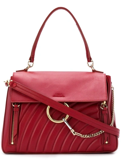 Chloé Faye Tote Bag In Red