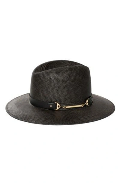 Bijou Van Ness The Marlene Straw Panama Hat - Black
