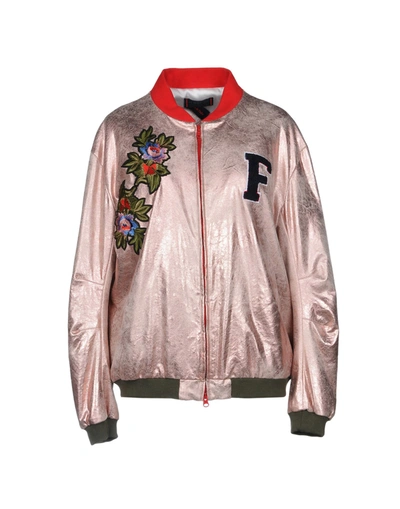 Femme By Michele Rossi Bomber In Pink