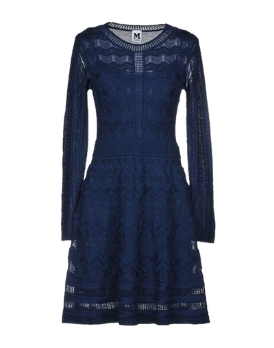 M Missoni Short Dress In Dark Blue