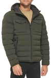Levi's® Stretch Hooded Puffer Jacket In Olive