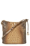 Brahmin Katie Croc Embossed Leather Crossbody Bag In Pastry Ombre Melbourne