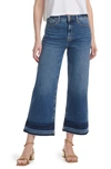 Jen7 By 7 For All Mankind High Waist Released Hem Crop Wide Leg Jeans In Brynn