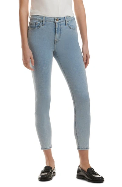 Jen7 By 7 For All Mankind Bleach Splatter Hem Crop Skinny Jeans In Primrose