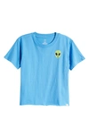 Treasure & Bond Kids' Crop Graphic Tee In Blue Maya Ufo