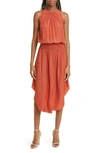 Ramy Brook Audrey Blouson Dress In Burnt Sienna