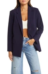 Open Edit Relaxed Fit Blazer In Navy Baritone