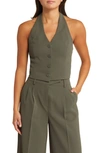 Open Edit Halter Vest In Green City