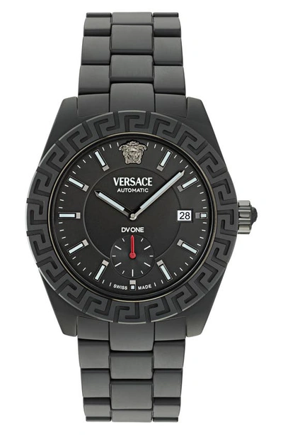 Versace Dv One Automatic 43mm In Black Ceramic