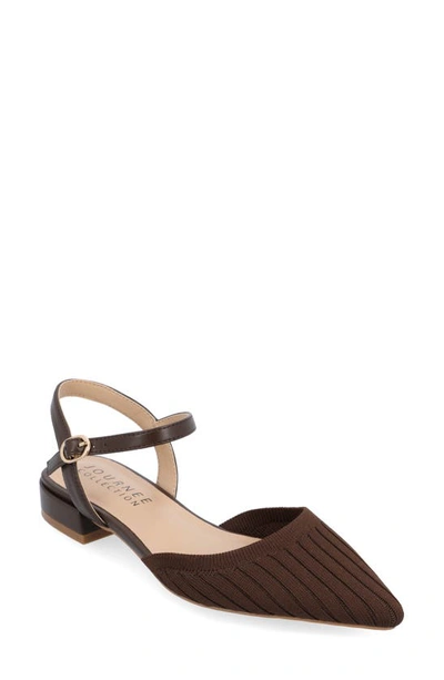 Journee Collection Ansley Pointed Toe Pump In Brown