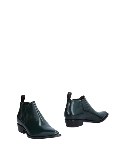 Sonora Ankle Boots In Dark Green