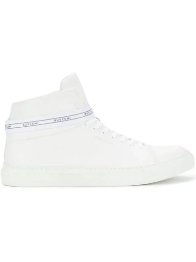 Buscemi 100mm Sport High-top Leather Trainers In White