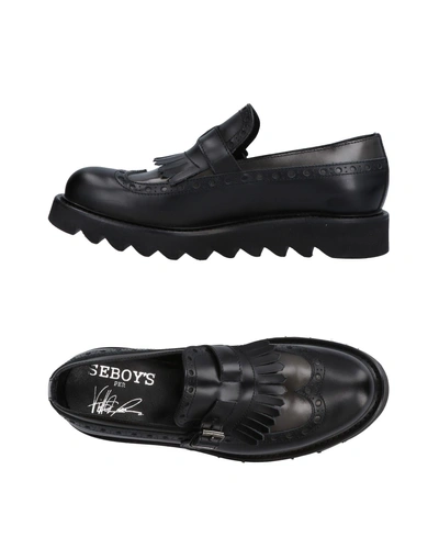 Seboy's Loafers In Black