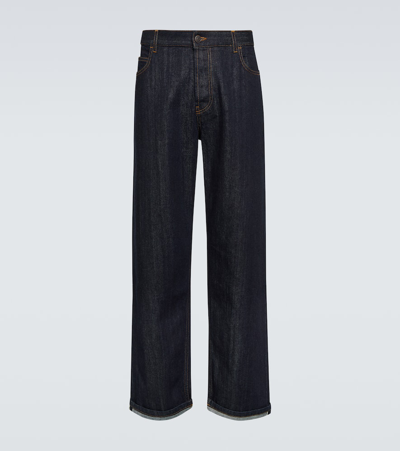 The Row Ross Mid-rise Straight Jeans In Blue