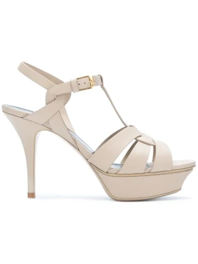 Saint Laurent Classic Tribute 75 Sandals In Neutrals