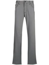 Emporio Armani Straight Leg Trousers In Grey