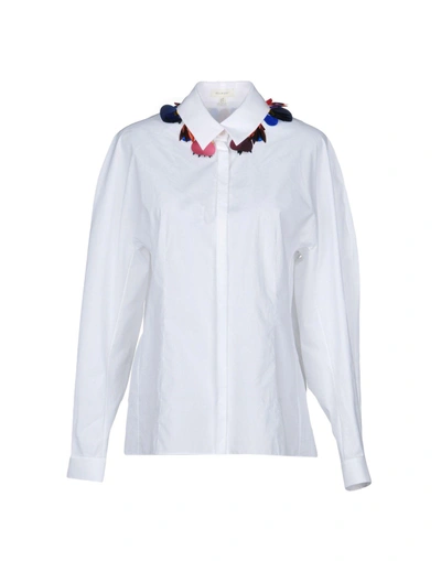 Delpozo Solid Color Shirts & Blouses In White
