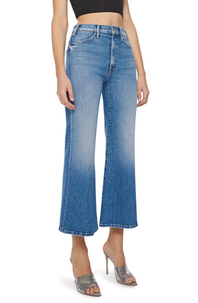 Mother The Hustler Roller Ankle Wide Leg Jeans In Blue