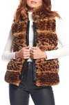Donna Salyers Fabulous-furs Posh Faux Fur Puffer Vest In Leo