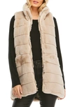 Donna Salyers Fabulous-furs Faux Fur Vest In Stone