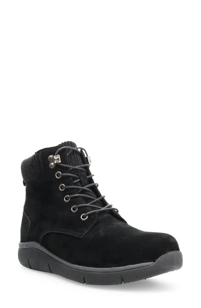Propét Scarlet Water Repellent Lace-up Boot In Black