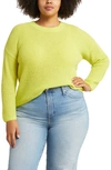 Madewell Rib Crewneck Sweater In Heather Citron