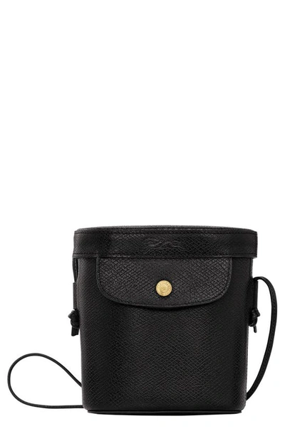 Longchamp Épure Leather Bucket Bag In Black