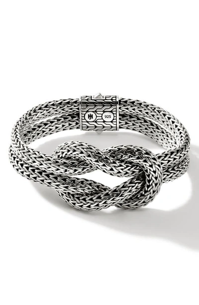 John Hardy Love Knot Sterling Silver Bracelet In Silver-tone