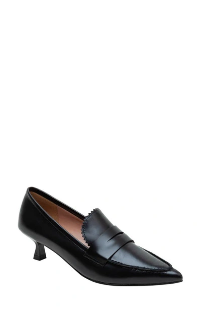 Linea Paolo Calisto Pointed Toe Loafer Pump In Black