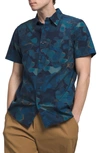 The North Face Baytrail Print Short Sleeve Shirt In Summit Navy Camo Texture Print